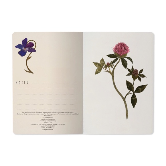 Symmetrical Floral Notebook – BV Bruno Visconti - Picture 3 of 3